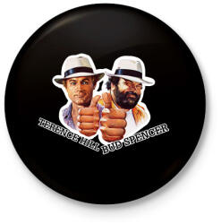 printfashion Bud Spencer és Ternce Hill - Kitűző, hűtőmágnes - Fekete (7136691)