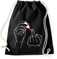 printfashion fuck off manikur - Sportzsák, Tornazsák - Fekete (1627366)