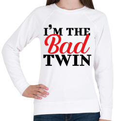 printfashion I'm the bad twin - Női pulóver - Fehér (7011606)
