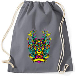 printfashion Szarvas ornamentikából - Sportzsák, Tornazsák - Grafitszürke (8298)