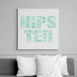 printfashion HIPSTER - Vászonkép - Fehér (6622221)