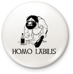 printfashion homo labilis - Kitűző, hűtőmágnes - Fehér (3089039)