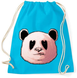 printfashion Szerelmes panda - Sportzsák, Tornazsák - Surf blue (422109)