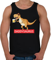 printfashion Daddysaurus - Férfi atléta - Fekete (6931736)