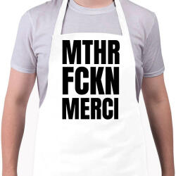 printfashion Mthr fckn Merci póló - Kötény - Fehér (9396346)