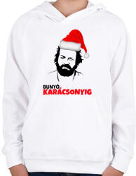 printfashion BUNYÓ KARÁCSONYIG - Gyerek kapucnis pulóver - Fehér (10128039)