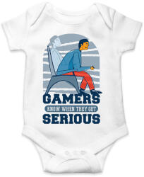 printfashion Serious Gamers - Baba Body - Fehér (2397676)