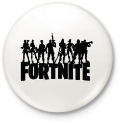 printfashion Fortnite logo - Kitűző, hűtőmágnes - Fehér (3082197)