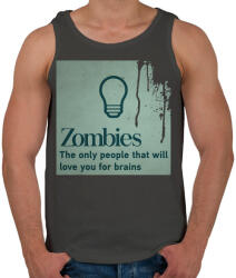 printfashion Zombies - Férfi atléta - Sötétszürke (658673)