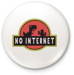 printfashion No internet - Kitűző, hűtőmágnes - Fehér (3999364)