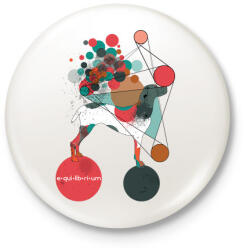 printfashion Egyensúlyban - Kitűző, hűtőmágnes - Fehér (3073622)