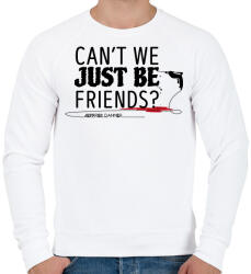 printfashion Just be friends - Jeffrey Dahmer - Férfi pulóver - Fehér (9336342)