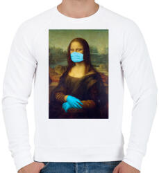 printfashion Covid Mona - Férfi pulóver - Fehér (3232228)