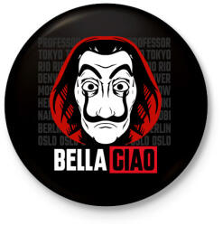 printfashion BELLA CIAO - Kitűző, hűtőmágnes - Fekete (4297587)