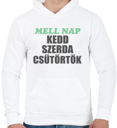 printfashion Mellnap - Férfi kapucnis pulóver - Fehér (2418346)