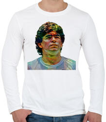 printfashion Maradona - Férfi hosszú ujjú póló - Fehér (14844435)