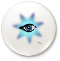 printfashion Csillagszem - Kitűző, hűtőmágnes - Fehér (3076016)