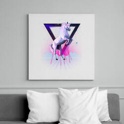 printfashion Last laser unicorn - Vászonkép - Fehér (6621183)