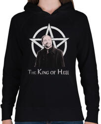 printfashion king of hell - Női kapucnis pulóver - Fekete (1312965)