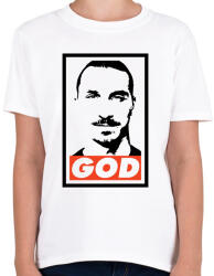 printfashion Zlatan God - Gyerek póló - Fehér (1694670)
