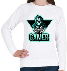 printfashion Gamer koponya - Női pulóver - Fehér (4645689)