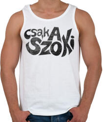 printfashion CSAK A SZOKI - Férfi atléta - Fehér (16293900)