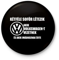 printfashion Kétféle VW Sofőr - Kitűző, hűtőmágnes - Fekete (3098132)