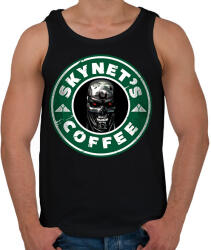 printfashion Skynet kávé - Férfi atléta - Fekete (1951538)