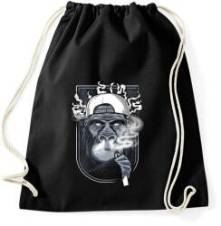printfashion Cigis majom - Sportzsák, Tornazsák - Fekete (1065714)
