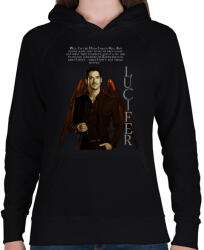 printfashion lucifer-with Quote Text - Női kapucnis pulóver - Fekete (2041121)