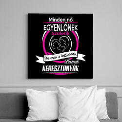 printfashion Keresztanyák - Vászonkép - Fekete (6645630)
