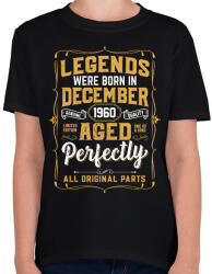 printfashion A tökéletes legendák decemberben születtek - Gyerek póló - Fekete (6087580)