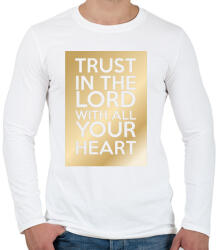 printfashion Trust in the Lord. - Férfi hosszú ujjú póló - Fehér (274309)