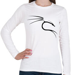 printfashion Kali linux black - Női hosszú ujjú póló - Fehér (3528981)
