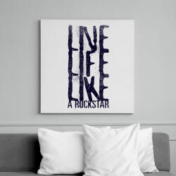 printfashion Mint egy rocksztár - Vászonkép - Fehér (6621959)