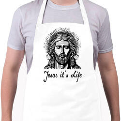 printfashion jesus its life - Kötény - Fehér (15478875)