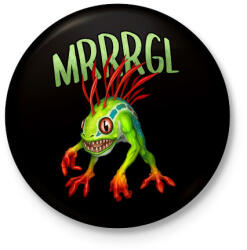 printfashion Mrrrgl - Kitűző, hűtőmágnes - Fekete (3098752)