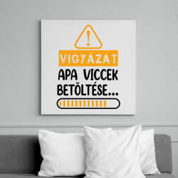 printfashion Apa viccek betöltése - Vászonkép - Fehér (7130000)