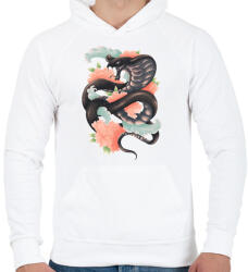 printfashion A kígyó legendája - Férfi kapucnis pulóver - Fehér (1049520)