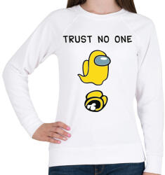 printfashion Among us Trust no one - Női pulóver - Fehér (4141262)
