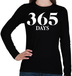 printfashion 365 days logo - Női hosszú ujjú póló - Fekete (2765900)