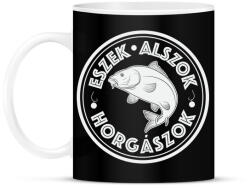 printfashion EszekAlszokHorgaszokFeher-06 - Bögre - Fekete (5254078)