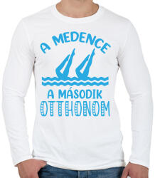 printfashion Második otthon - Férfi hosszú ujjú póló - Fehér (15907212)