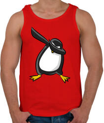 printfashion Dabbing pingvin - Férfi atléta - Piros (1103640)
