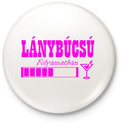 printfashion Lánybúcsú - Kitűző, hűtőmágnes - Fehér (5304826)