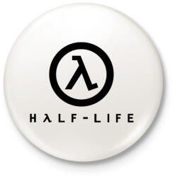printfashion Half-Life logo - Kitűző, hűtőmágnes - Fehér (3087975)