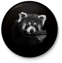 printfashion Vörös panda (fekete-fehér újság) - Kitűző, hűtőmágnes - Fekete (14447776)