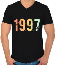 printfashion 1997 - Férfi V-nyakú póló - Fekete (11834038)