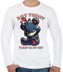 printfashion Not Today Black - Férfi hosszú ujjú póló - Fehér (15658788)