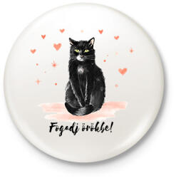 printfashion Fogadj örökbe - Kitűző, hűtőmágnes - Fehér (6058145)